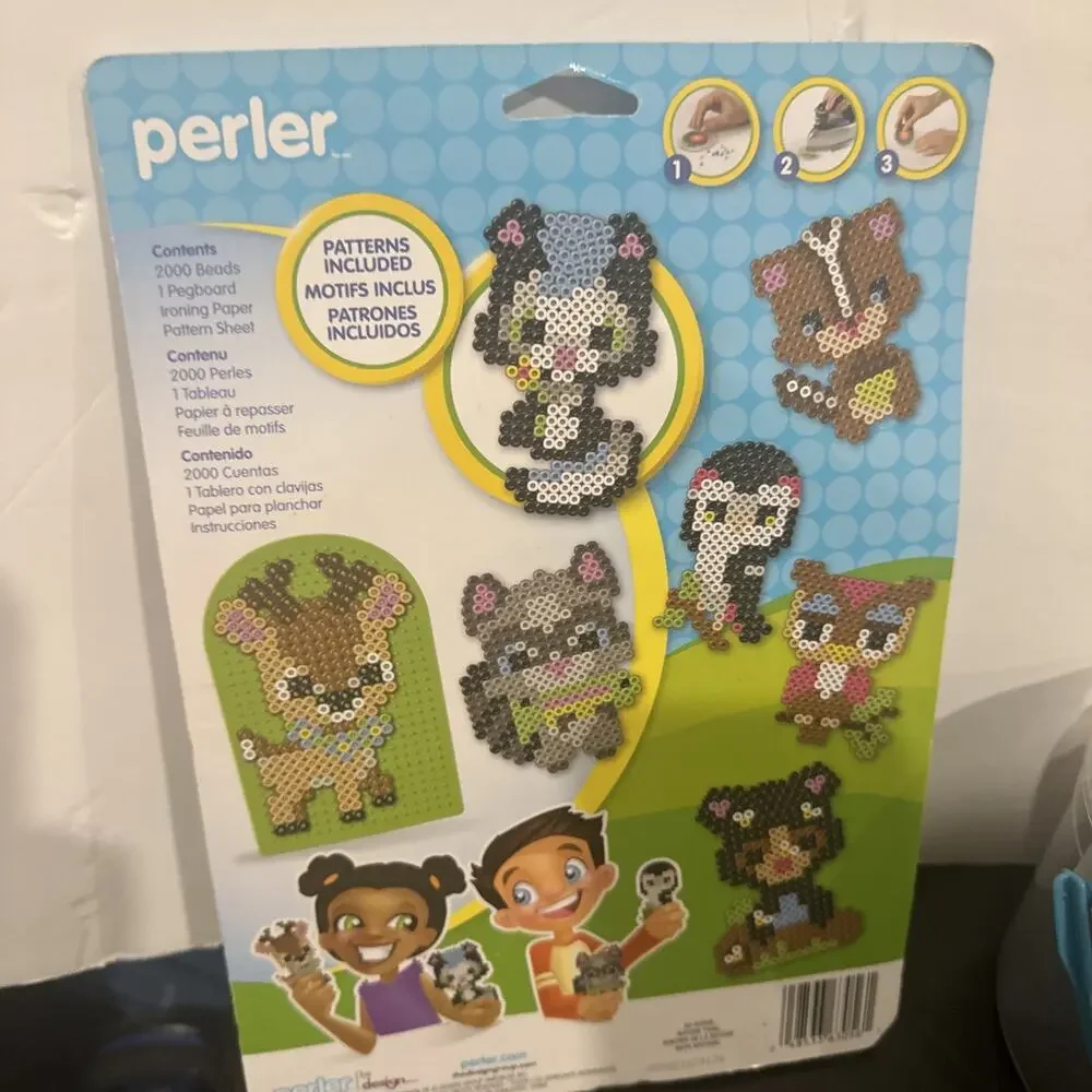 Perler Woodland Animals Kit New Sealed & Glow in the Dark Bead Bucket Used Lot